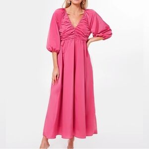 NWT Tuckernuck Hyacinth House Ruched V-Neck GIA Dress